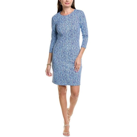 J McLaughlin Catalyst Dress Catalina Cloth S Blue Aqua Abstract Geo Print - Picture 1 of 8